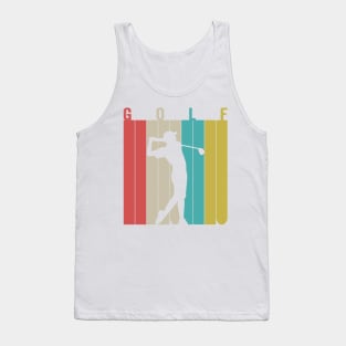 Golf Silhouette Retro Vintage Style Tank Top